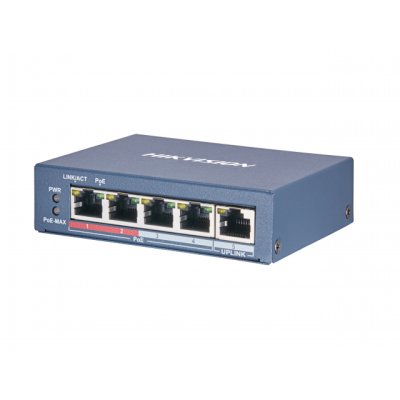 Коммутатор HikVision DS-3E0105P-E-B