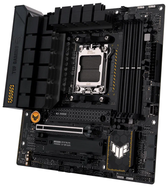 Материнская плата ASUS TUF GAMING B650M-PLUS WIFI, Socket AM5, B650, 4*DDR5, HDMI+DP, 4xSATA3 + RAID, M2, Audio, Gb LAN, USB 3.2, USB 2.0, mATX; 90MB1BF0-M0EAY0 (TUF GAMING B650M-PLUS WIFI)