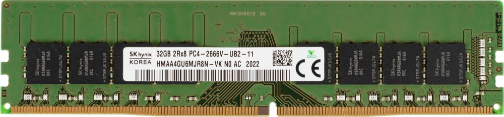 Память DDR4 32Gb 3200MHz Hynix HMAA4GU6MJR8N-VKN0 OEM PC4-23400 CL22 DIMM 288-pin 1.2В original dual rank