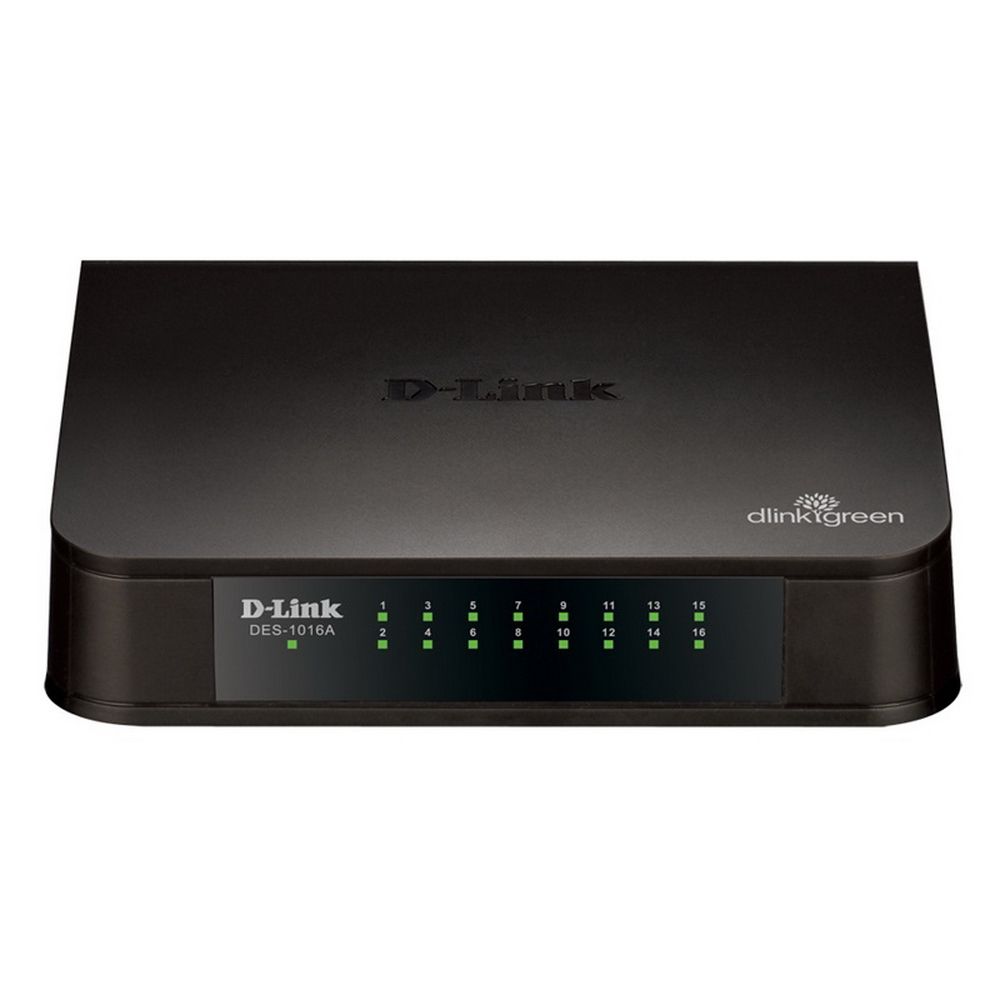 Коммутатор D-Link DES-1016A/E2A, 16-port UTP 10/100Mbps Auto-sensing, Stand-alone, Unmanaged (DES-1016A/E2A)
