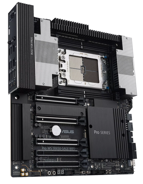 Материнская плата ASUS PRO WS TRX50-SAGE WIFI, AMD TRX50, 4*DDR5, 4*SATA, 3*M.2, 6*USB 3.2, 2*USB 2.0,Type-C, 5*PCIx16, CEB; 90MB1FZ0-M0EAY0 (PRO WS TRX50-SAGE WIFI)