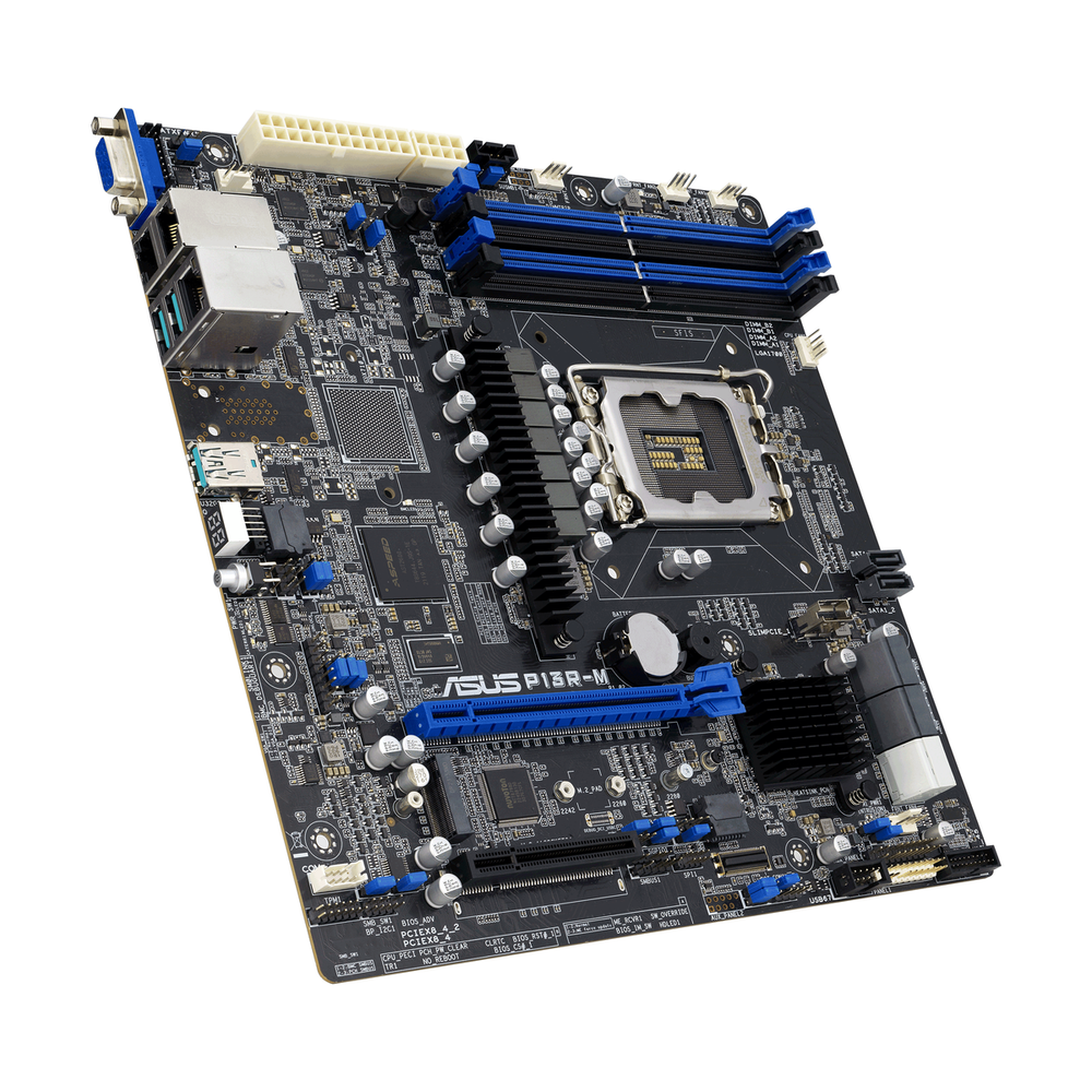 Материнская плата ASUS P13R-M LGA1700 mATX 4xDDR5 PCIEx16 PCIEx8 M.2 VGA 2хGLAN