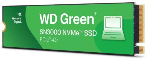 Твердотельный диск 500GB WD Green SN3000, PCI-E 4.0 x4 M.2 2280, [R/W - 5000/4100 MB/s]
