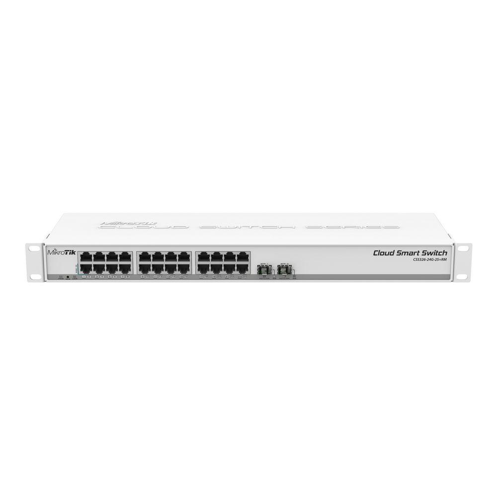 Коммутатор 24PORT 1000M 2SFP+ CSS326-24G-2S+RM MIKROTIK