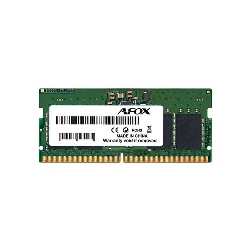 Модуль памяти Afox 16GB DDR5 4800Mhz SO-DIMM Single Channel Package (1x16GB), PC5-38400, 262-Pin, Non-ECC, Un-Buffered, CL40-38-38-77, 1.1V