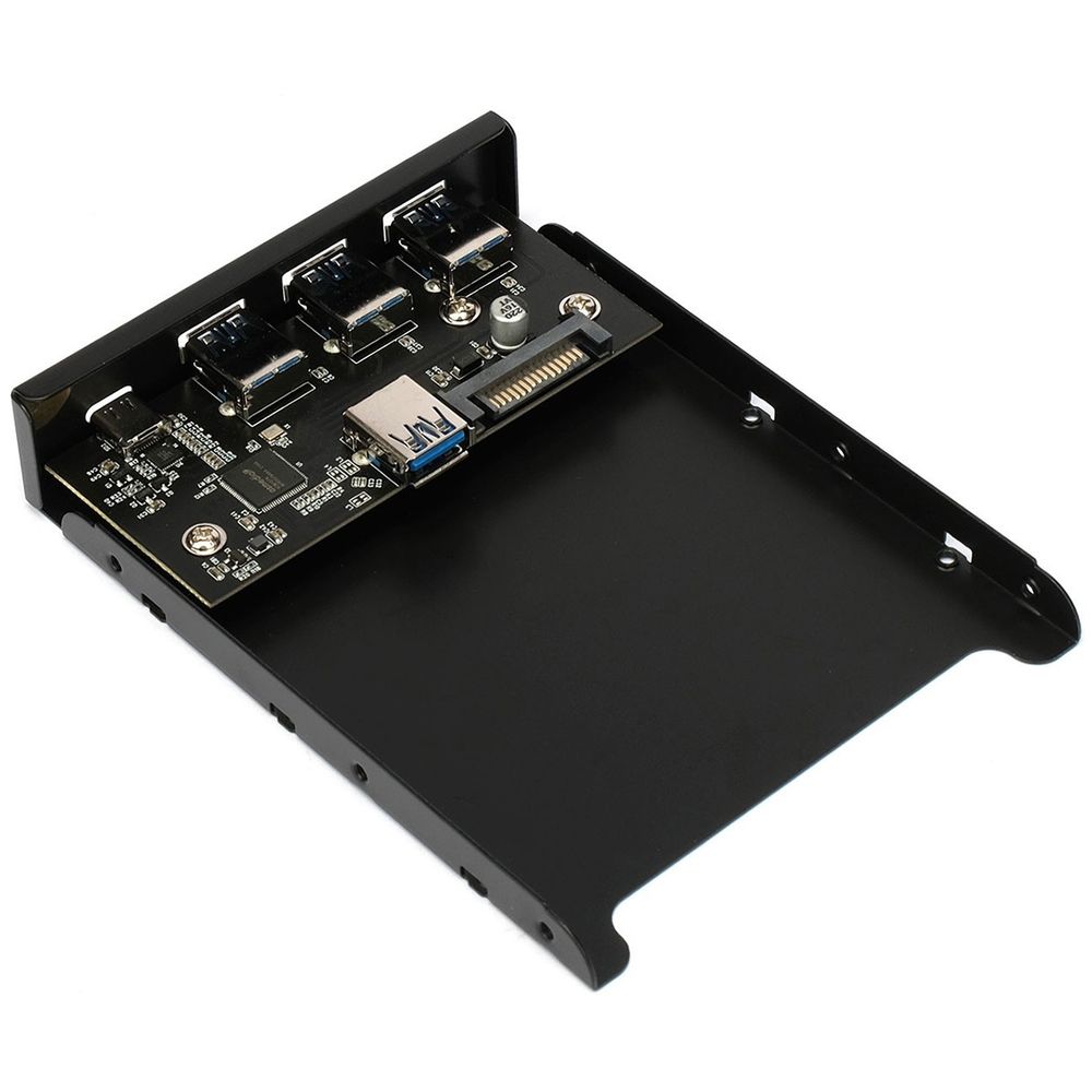 Планка USB 3.0 на переднюю панель 3.5" Gembird, 3 порта USB и 1 порт Type-C (FP3.5-USB3-3A1C)