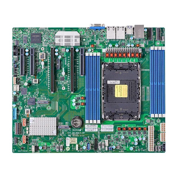 Supermicro MBD-X13SEI-TF-B 1xLGA-4677,Intel Xeon SP gen 4, Intel C741, 8x DDR5 4800/4400/4000 MHz. 2x10Gbe Base-T X550+1xMgmt LAN, 10xSATA3, 2xSATA-DOM, 4xUSB 3.2, 2xPCI-Ex16+3xPCI-E x8+2xMCIO x8, 2x