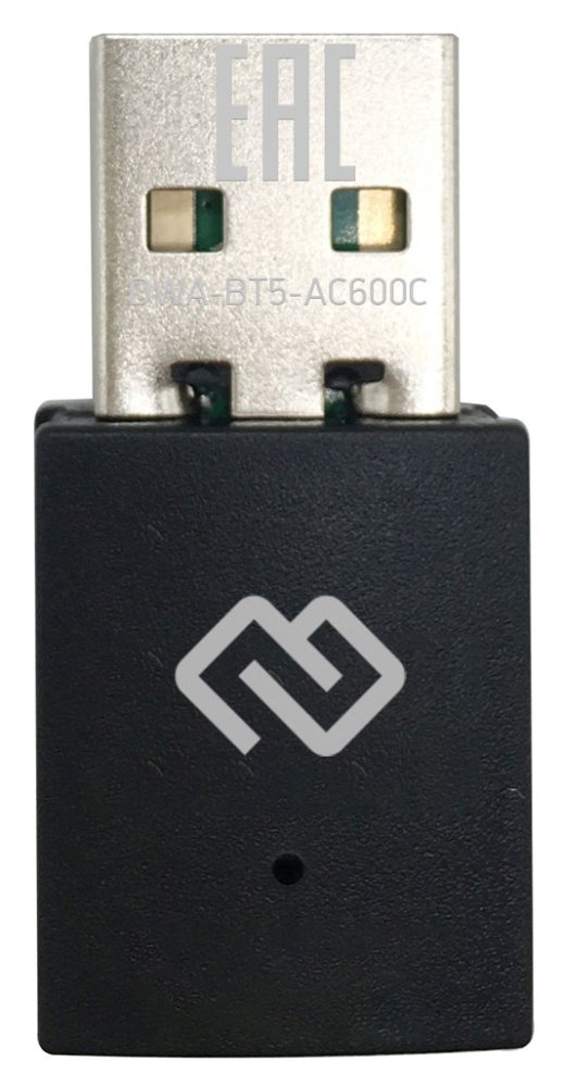 Сетевой адаптер WiFi + Bluetooth Digma DWA-BT5-AC600C USB 2.0