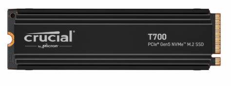 Твердотельный диск 2TB Crucial T700 CT2000T700SSD3, M.2, PCI-E 5.0 x4, TLC 3D NAND [R/W - 12400/11800MB/s]