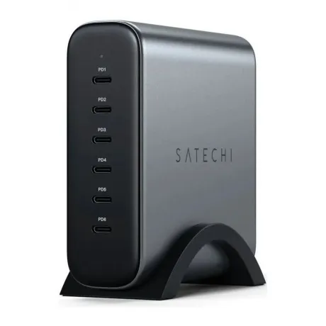 Зарядное устройство Satechi 200W USB-C 6-Port PD GaN Charger EU. Цвет: серый космос в Санкт-Петербурге