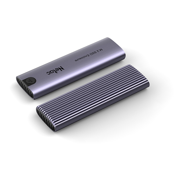 Внешний корпус для HDD/SSD Netac NT07WH51-32CA WH51 M.2 NVMe/SATA, USB3.1 Gen2 10Gb/s --> M-Key(M&B key) NVMe & SATA,алюминиевая крышка, совместим с 2280/2260/2242/2230, A --> C кабель