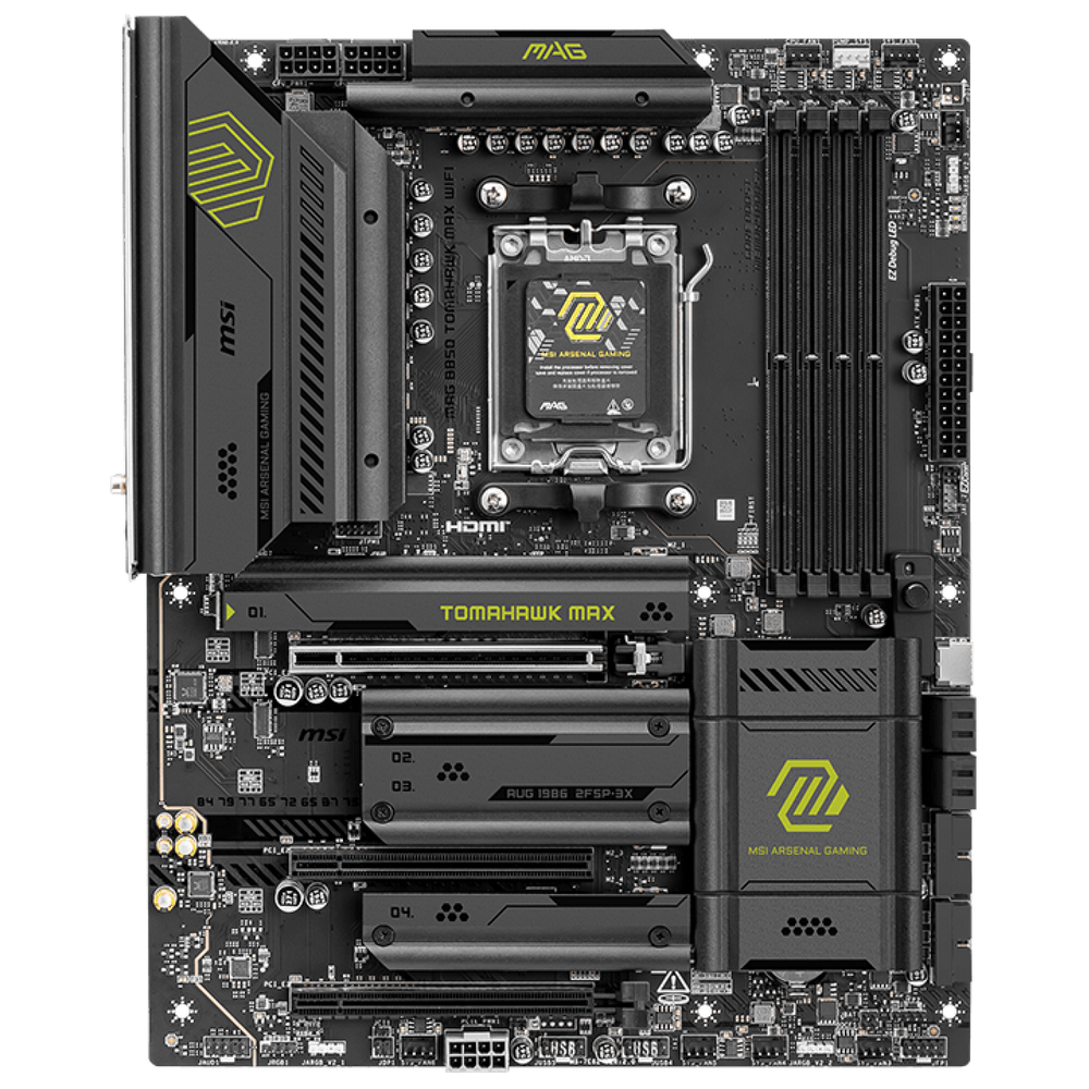 Материнская плата MSI MAG B850 TOMAHAWK MAX WIFI SocketAM5 AMD B850 4xDDR5 ATX AC`97 8ch(7.1) 5Gigabit RAID+HDMI