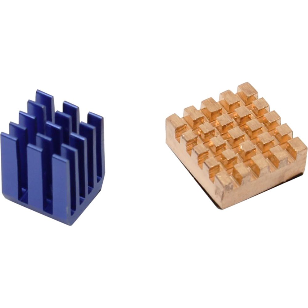 Радиатор ACD RA207 Набор радиаторов ACD Golden (14x12x5mm) + Blue (9x9x12mm) Heat Sink set for Raspberry Pi3 B, Pi3 B+, Pi4
