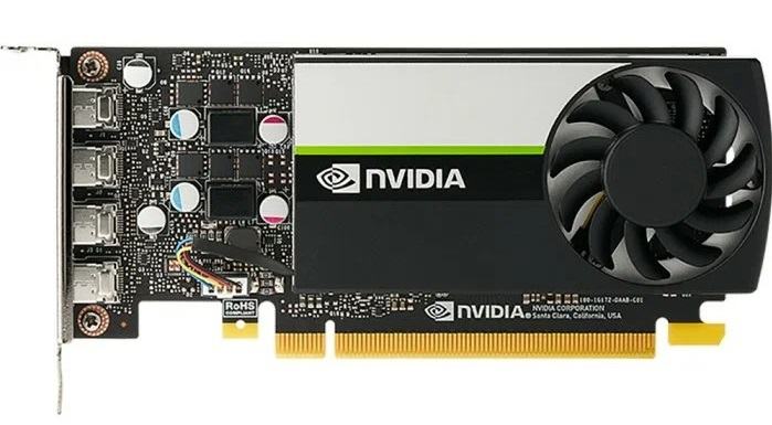 Видеокарта Nvidia Quadro T1000 4GB GDDR6 128-bit; 4 x mDP; RTL box (incl: vga, 4xmDP->DP, FH + low profile planks, docs) (900-5G172-2550-000)