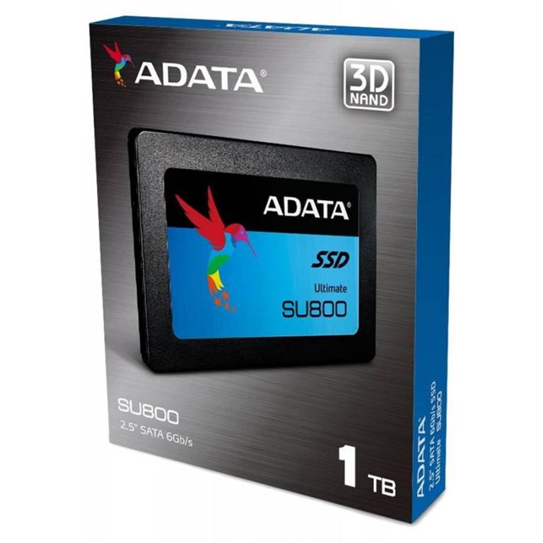 Твердотельный диск 1TB A-DATA Ultimate SU800, 2.5", SATA III, [R/W - 560/520 MB/s] 3D-NAND TLC, SMI