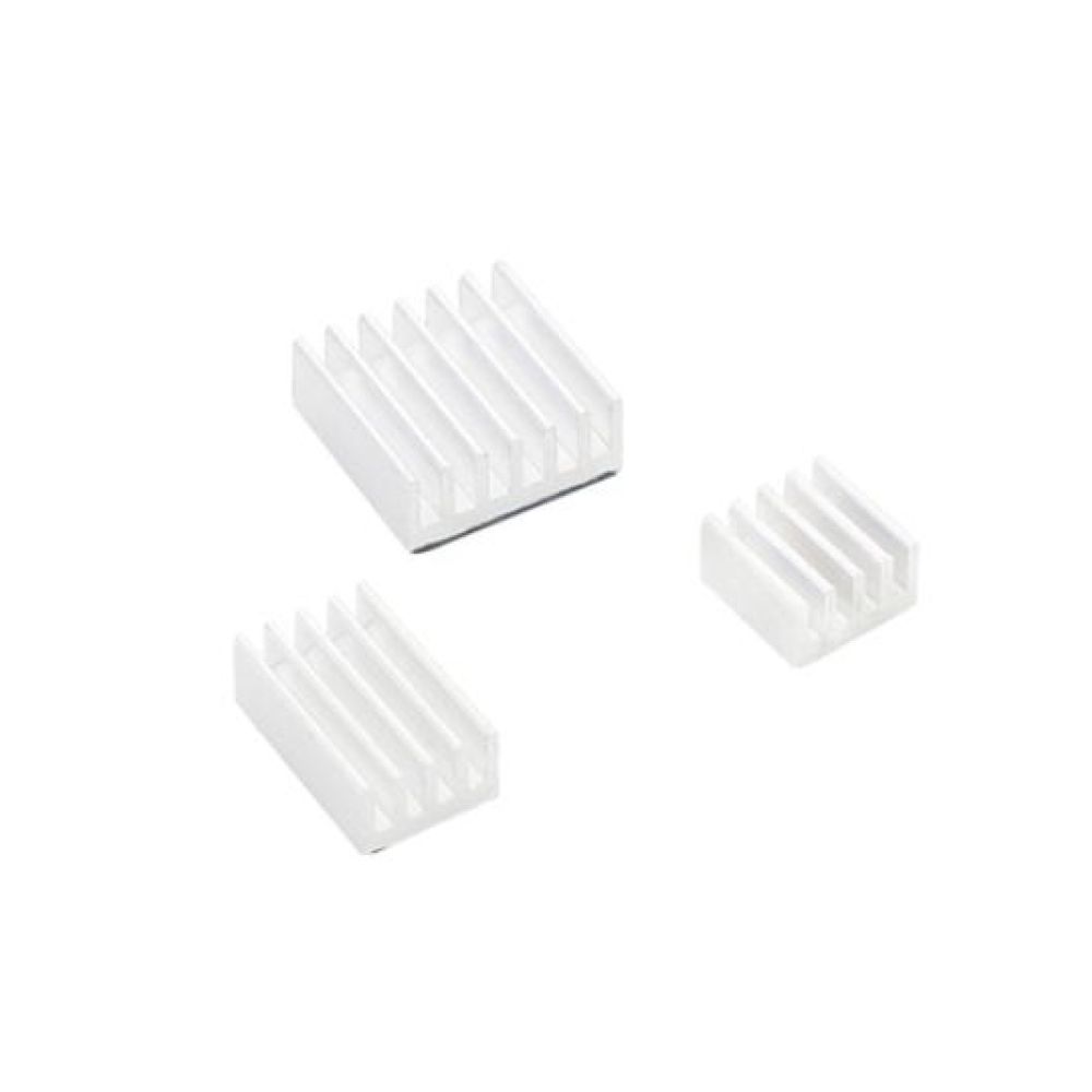 Радиатор ACD RA536 Набор радиаторов ACD White 3 in 1 Heat Sink Set Aluminum (15x10x5мм, 14x14x6мм и 8.8x8.8x5мм) for Raspberry Pi 4B комплект из 3шт