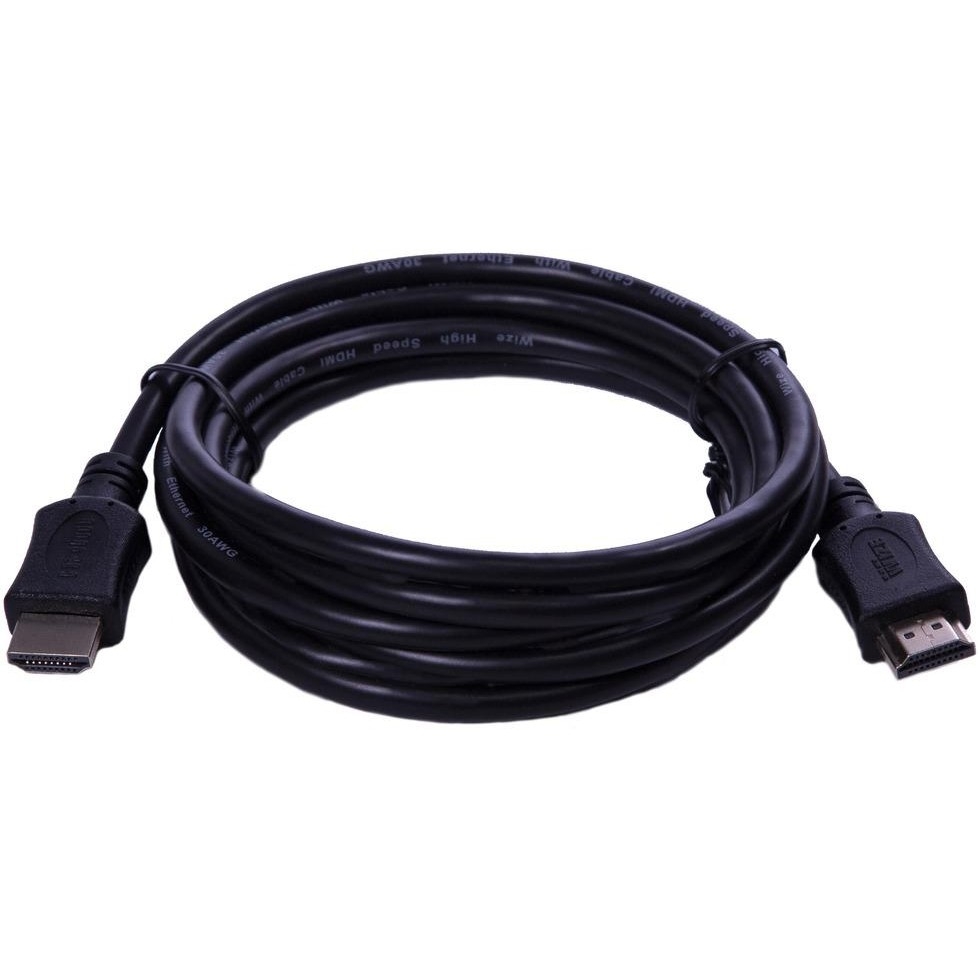 Wize CP-HM-HM-15M Кабель HDMI вилка 4К 60Гц, 2.0, HDCP 2.2, K-Lock, 50', 15 м (132597)
