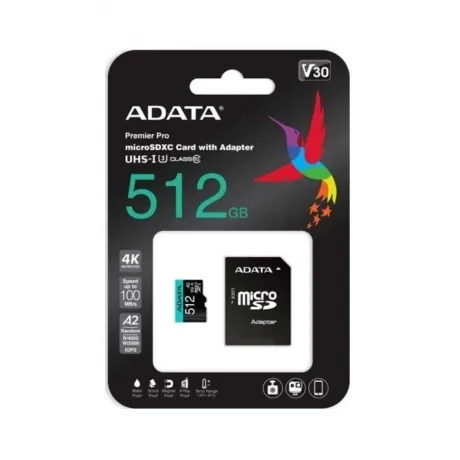 Карта памяти A-Data Micro SDXC 512GB (AUSDX512GUI3V30SA2-RA1) в Санкт-Петербурге