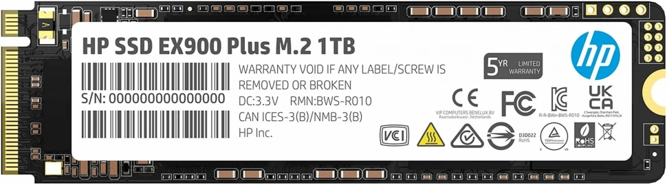 SSD накопитель HP M.2 1.0Tb EX900 (35M34AA)