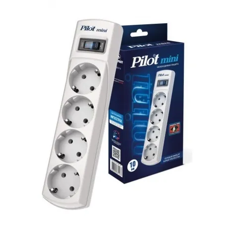Сетевой фильтр Pilot mini 10м (4 розетки) белый в Санкт-Петербурге