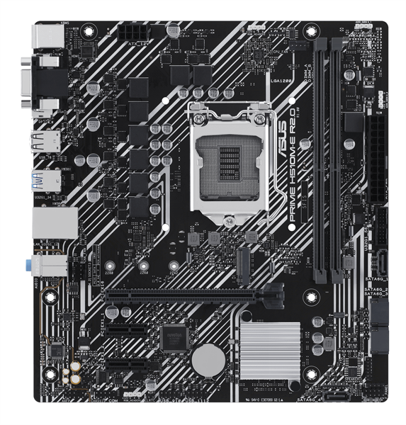 Материнская плата ASUS PRIME H510M-E R2.0, LGA1200, H470, 2*DDR4, DP+VGA + HDMI, 4 SATA 6, M2, Gb LAN, USB 3.2, USB 2.0, mATX ; 90MB1FQ0-M0EAY0 (PRIME H510M-E R2.0)