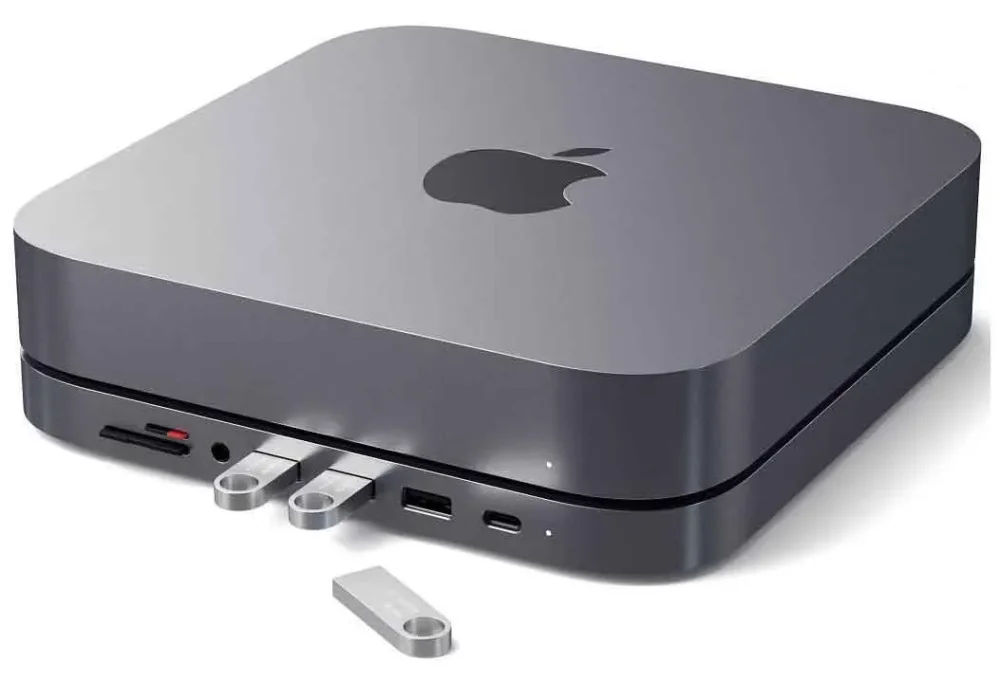 Док станция с подставкой Satechi Mac Mini Stand & Hub для Mac Mini серый космос в Санкт-Петербурге