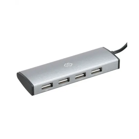 Хаб-разветвитель USB-C Digma HUB-4U2.0-UC-DS 4порт. серебристый в Санкт-Петербурге