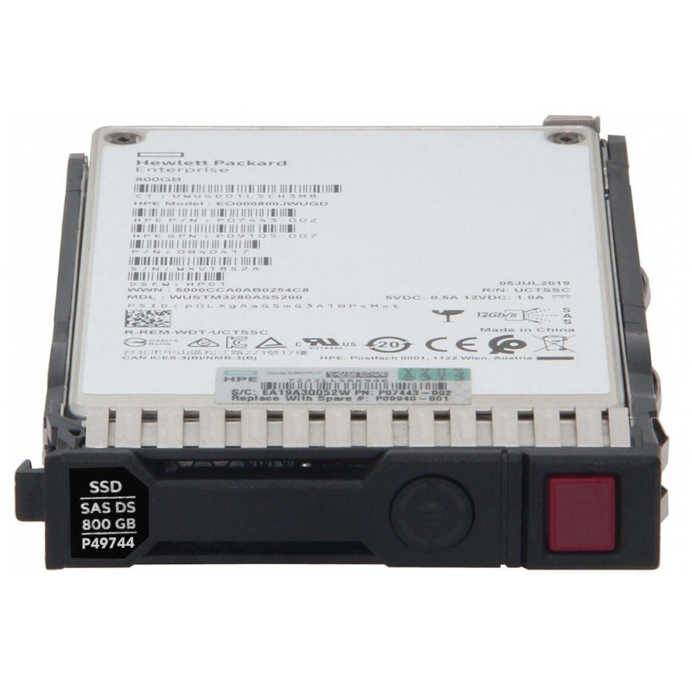 Жесткий диск HP 800GB 12G MU SAS SSD 2.5 [P49046-B21]