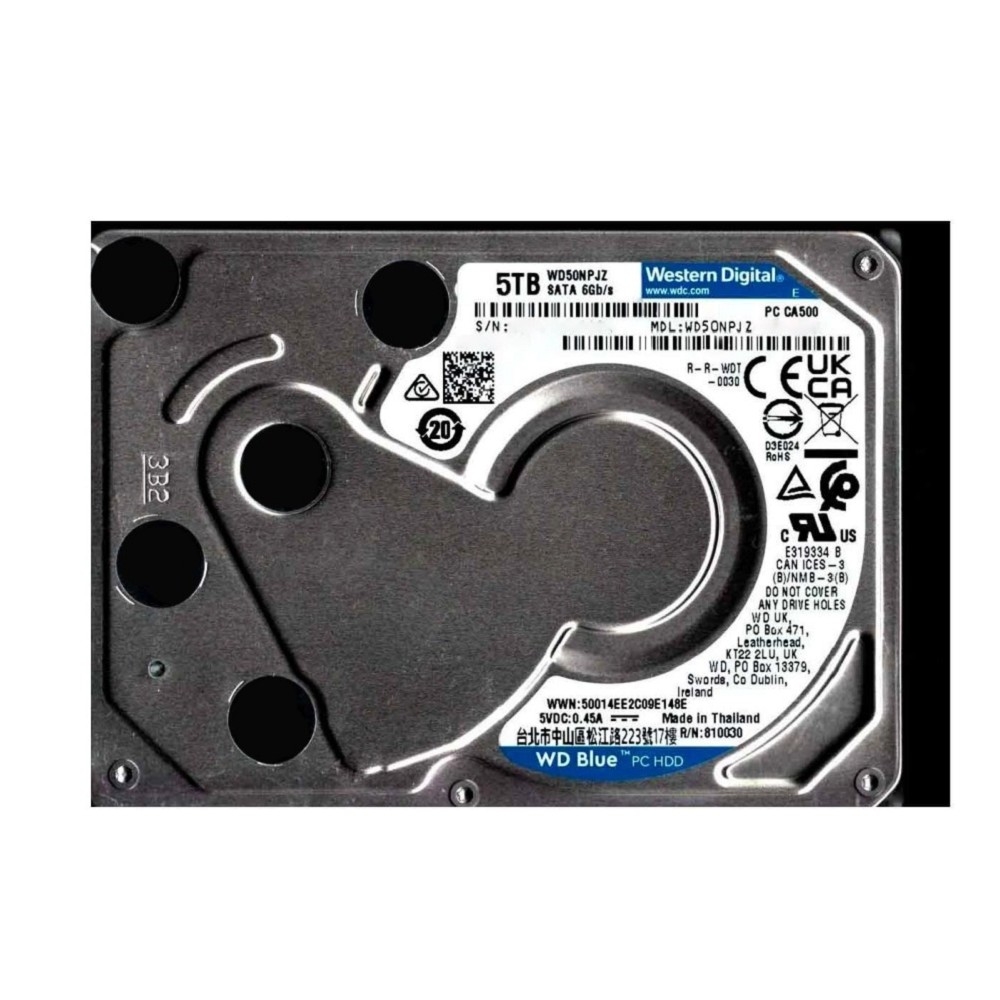 Жесткий диск/ HDD WD SATA3 5Tb 2.5" Blue 4800 RPM 128Mb 1 year warranty (replacement ST5000LM000)
