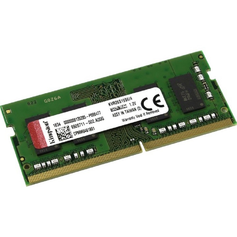 Модуль памяти для ноутбука SODIMM 4GB PC21300 DDR4 SO KVR26S19S6/4 KINGSTON