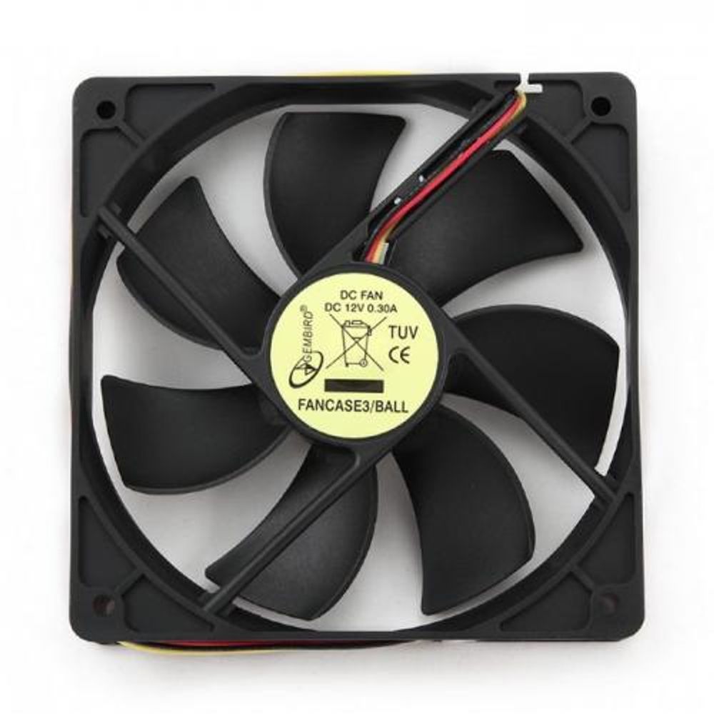 Вентилятор Gembird FANCASE3/BALL 120x120x25, подшипник, 3 pin, провод 30 см , OEM {80} (033350)