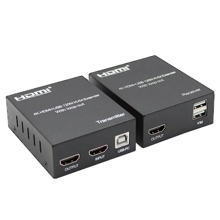 ORIENT VE050, HDMI KVM extender (Tx+Rx), HDMI+USB+Audio удлинитель до 120 м по витой паре Cat5e/6, HDMI 1.4, 4K@30Hz/1080p@60Hz, HDCP (31212)
