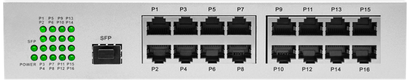 Неуправляемый коммутатор уровня 2, 8 портов 10/100Base-TX, 1 порт 100/1000Base-X (SFP) (SNR-S1908-1GS)