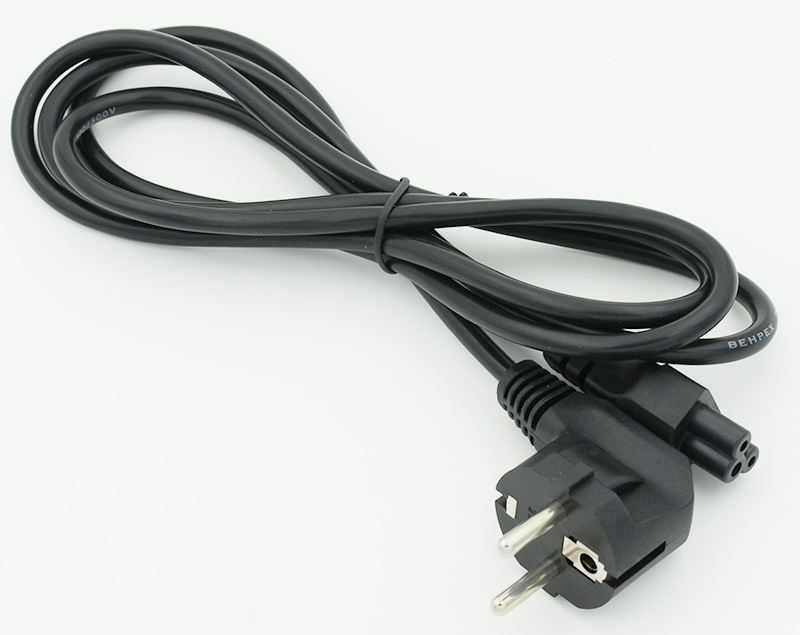 Кабель 469 IEC C5 (3-pin) Евровилка угловой 1.8м черный