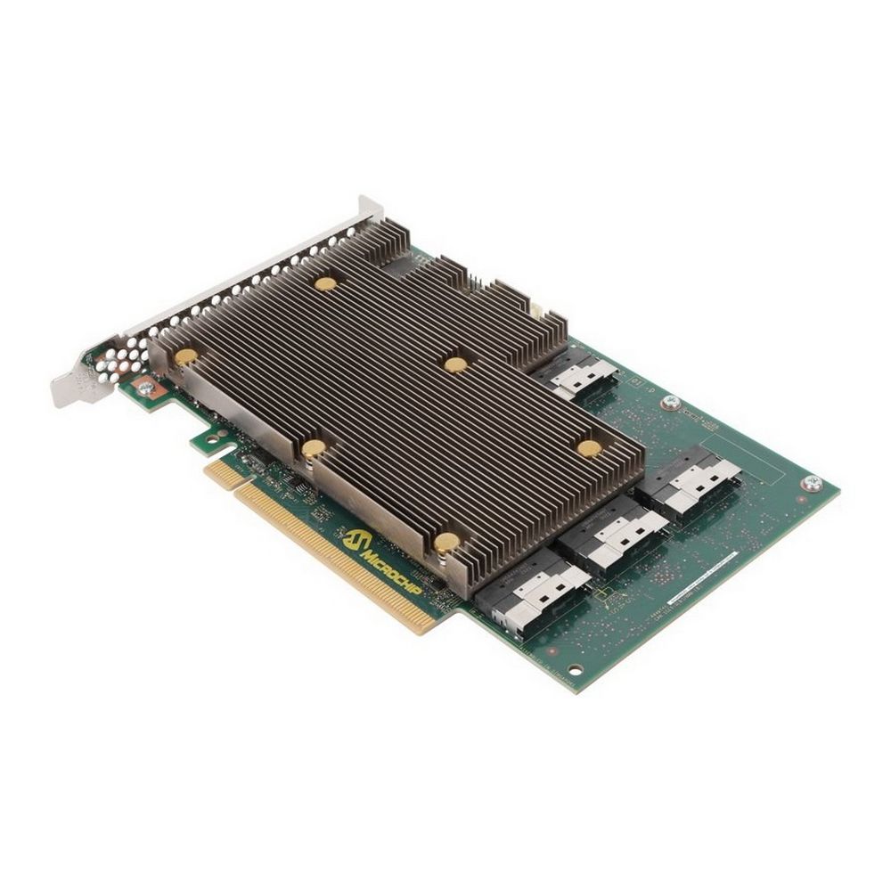RAID-контроллер MICROCHIP Adaptec SmartRAID 3258p-32i/e (3258UPС32IX2S) PCIe 4.0 x16, FullHeight, 24G SAS/SATA/NVMe, RAID 0,1,5,6,10,50,60, 32port(4xINT SFF-8654), 8GB Cache, Cache Backup, maxCache, конденсатор в комплекте, RTL .