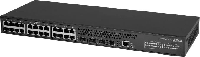 DAHUA DH-AS5500-24GT4XF 28-портовый управляемый коммутатор, уровень L3, 24xRJ45 1Gb, 4xSFP+ 10Gb, коммутация 128 Гбит/с, MAC-таблица 16К