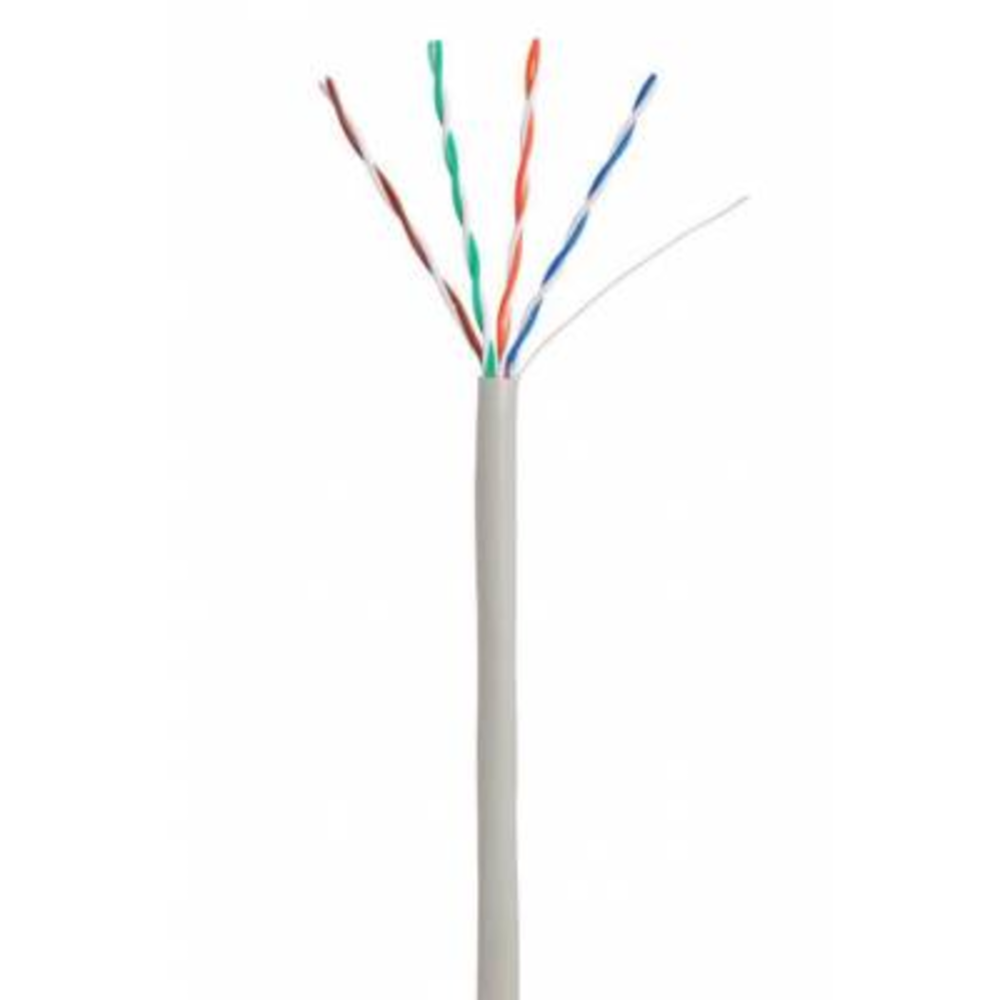 Кабель NETLAN EC-UU004-5E-PVC-GY U/UTP 4 пары, Кат.5e (Класс D), 100МГц, одножильный, BC (чистая медь), внутренний, PVC нг(B), серый, 305м