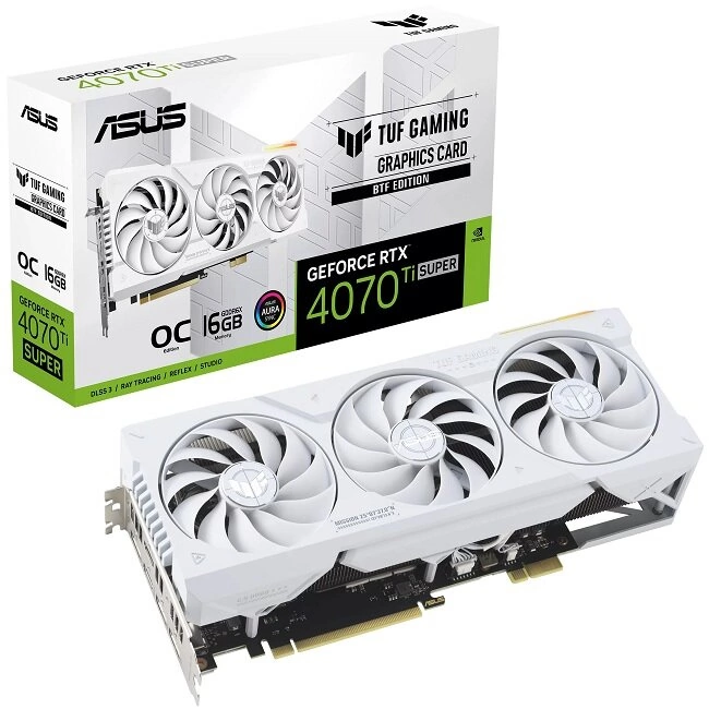 Видеокарта Asus TUF-RTX4070TIS-O16G-BTF-WHITE (90YV0KI0-M0AA00)