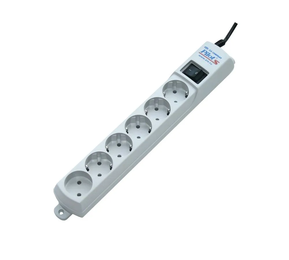 Сетевой фильтр Pilot S 10м (6 розеток) белый в Санкт-Петербурге