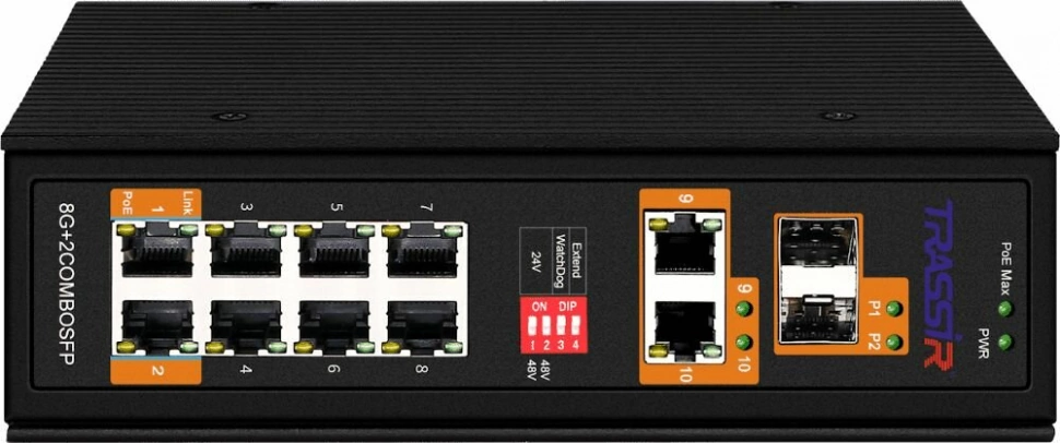 Коммутатор Trassir TR-NS15122S-300-8POE