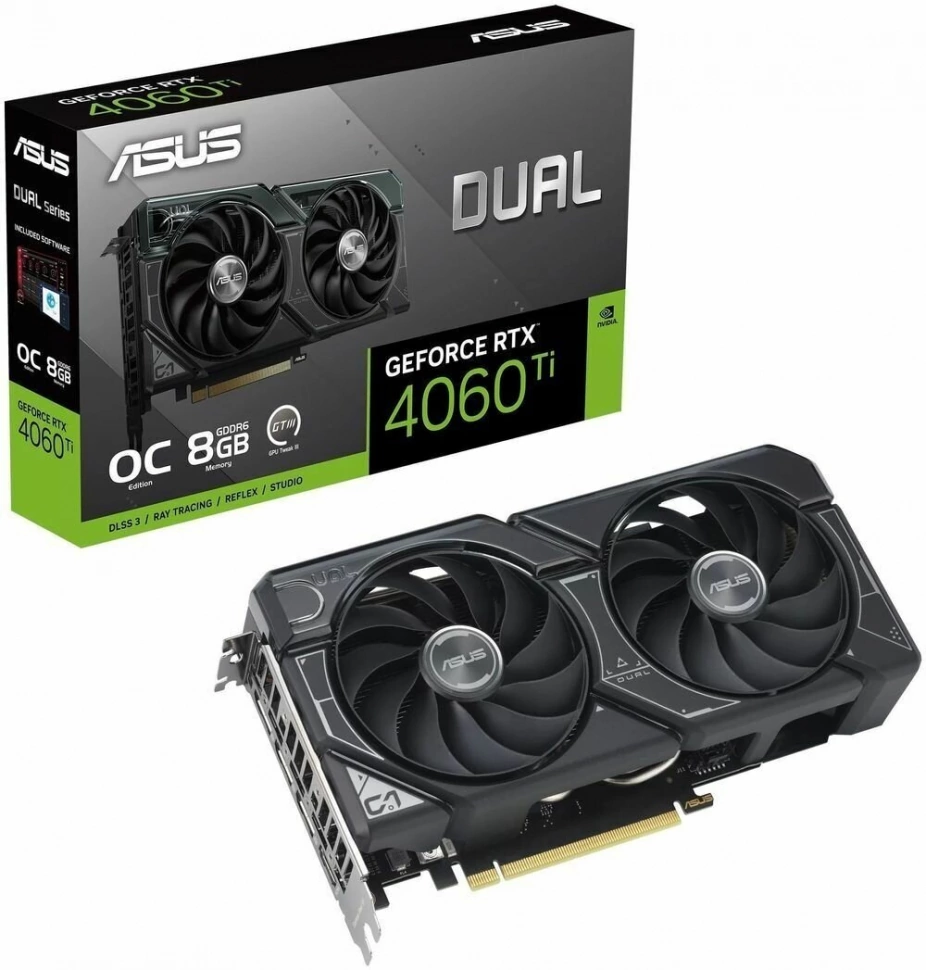 Видеокарта Asus DUAL-RTX4060TI-O8G (90YV0J40-M0NA00)