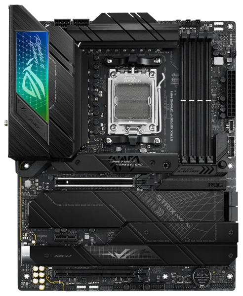 Материнская плата ASUS ROG STRIX X670E-F GAMING WIFI, Socket AM5, X670, 4*DDR5, HDMI+DP, 4xSATA3 + RAID, M2, Audio, Gb LAN, USB 3.2, USB 2.0, ATX; 90MB1BA0-M0EAY0 (ROG STRIX X670E-F GAMING WIFI)