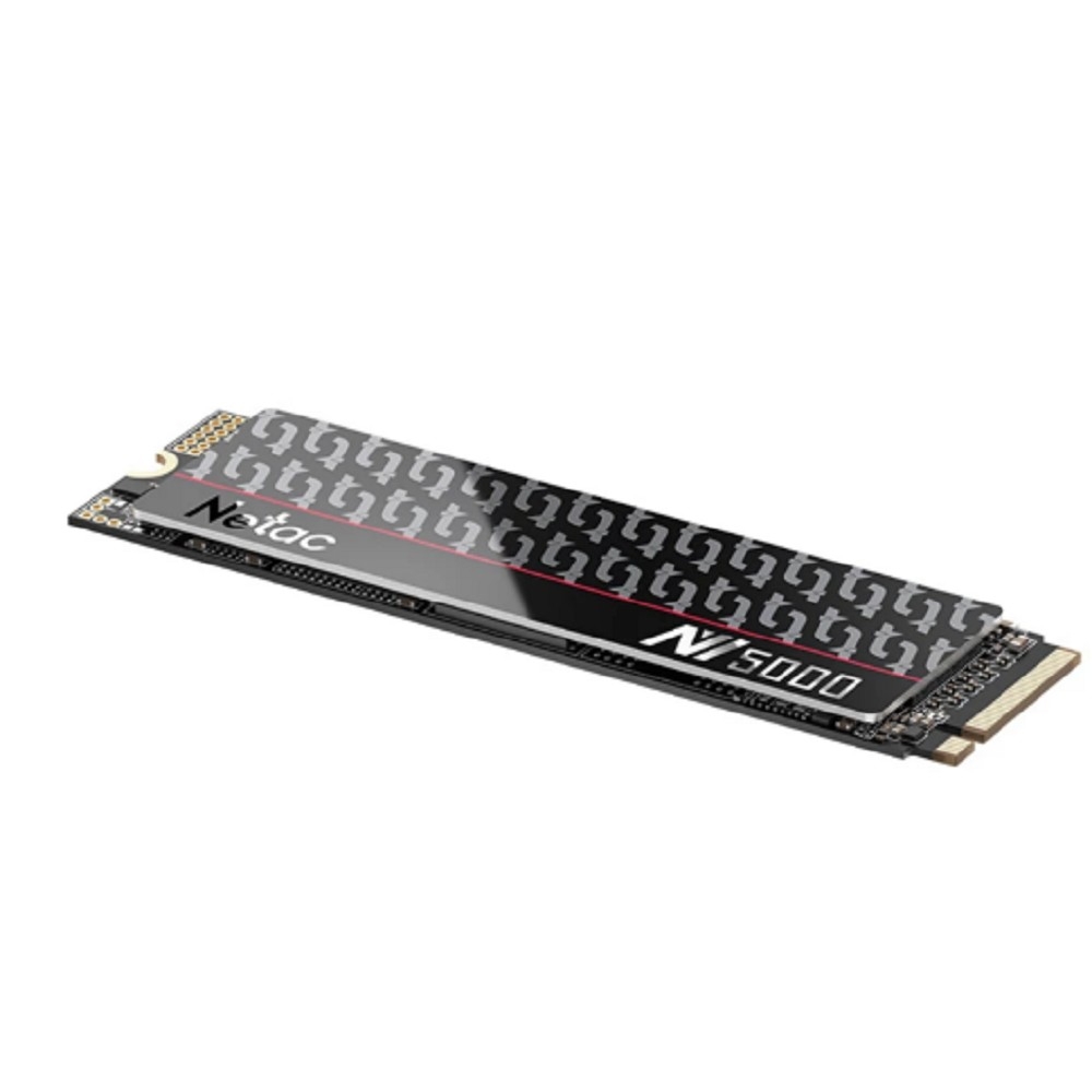 Ssd накопитель Netac SSD NV5000-T 1TB PCIe 4 x4 M.2 2280 NVMe 3D NAND, R/W up to 4800/4600MB/s, IOPS(R4K) 400K/530K, TBW 640TB, with heat spreader, 5y wty (NT01NV5000t-1T0-E4X)