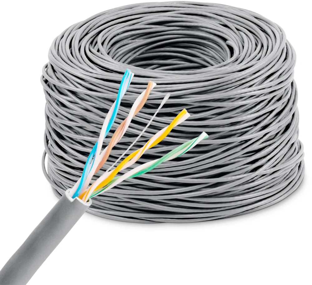 Кабель сетевой KingPrice KP-utp-c5e-0.5mm-CU-305m UTP 4 пары cat5E solid 0.50мм Cu 305м серый (упак.:1шт)