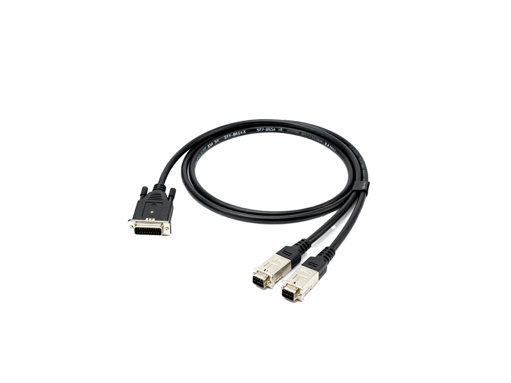 Кабель SAS внутренний SFF-8654 x8 → 2x SFF-8643, 0.8м CBL-8654-8643-08
