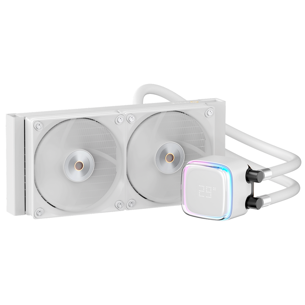 Жидкостная система охлаждения Ocypus Iota L24 WH ARGB White 280W/ All Intel/ AMD AM*/ Digital display / Screws