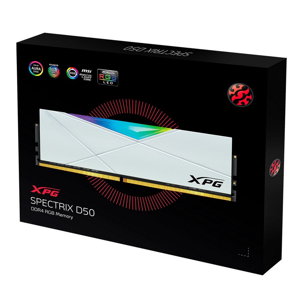 Модуль памяти ADATA 32GB DDR4 3600 DIMM XPG SPECTRIX D50 RGB CL18-22-22, 1.35V, kit 16gb*2
