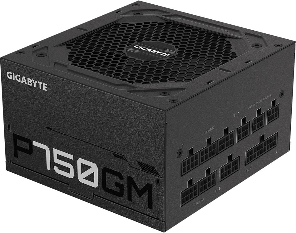 Блок питания Gigabyte ATX 750W GP-P750GM 80+ gold 24+2x(4+4) pin APFC 120mm fan 8xSATA Cab Manag RTL
