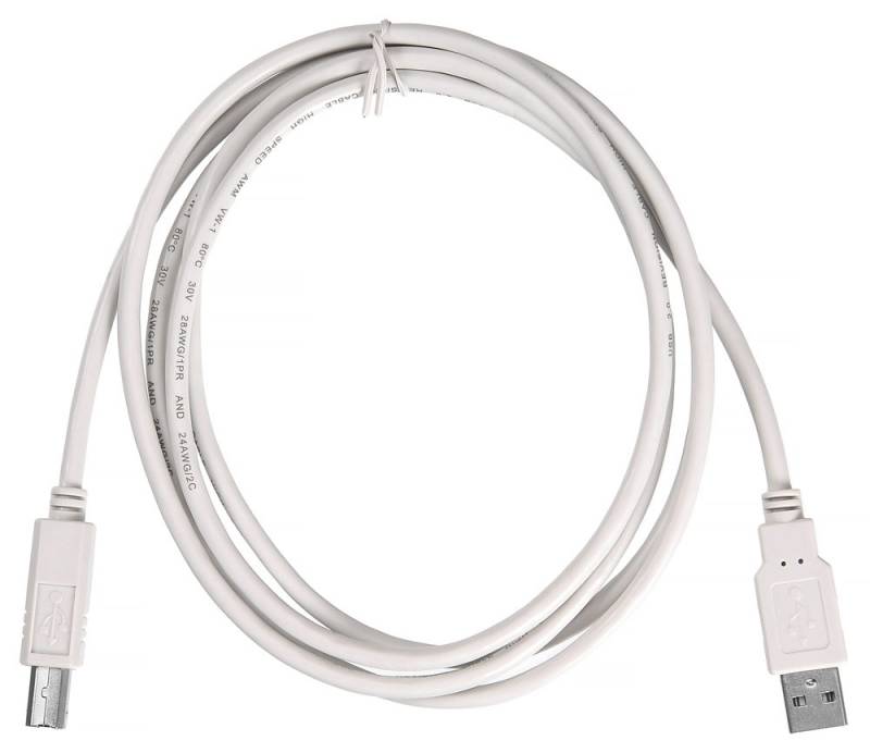Кабель Buro USB2.0-AM/BM USB A(m) USB B(m) 1.8м серый