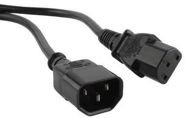 Hyperline PWC-IEC13-IEC14-0.5-BK Кабель питания монитор-компьютер IEC 320 C13 - IEC 320 C14 (3x0.75), 0.5 м